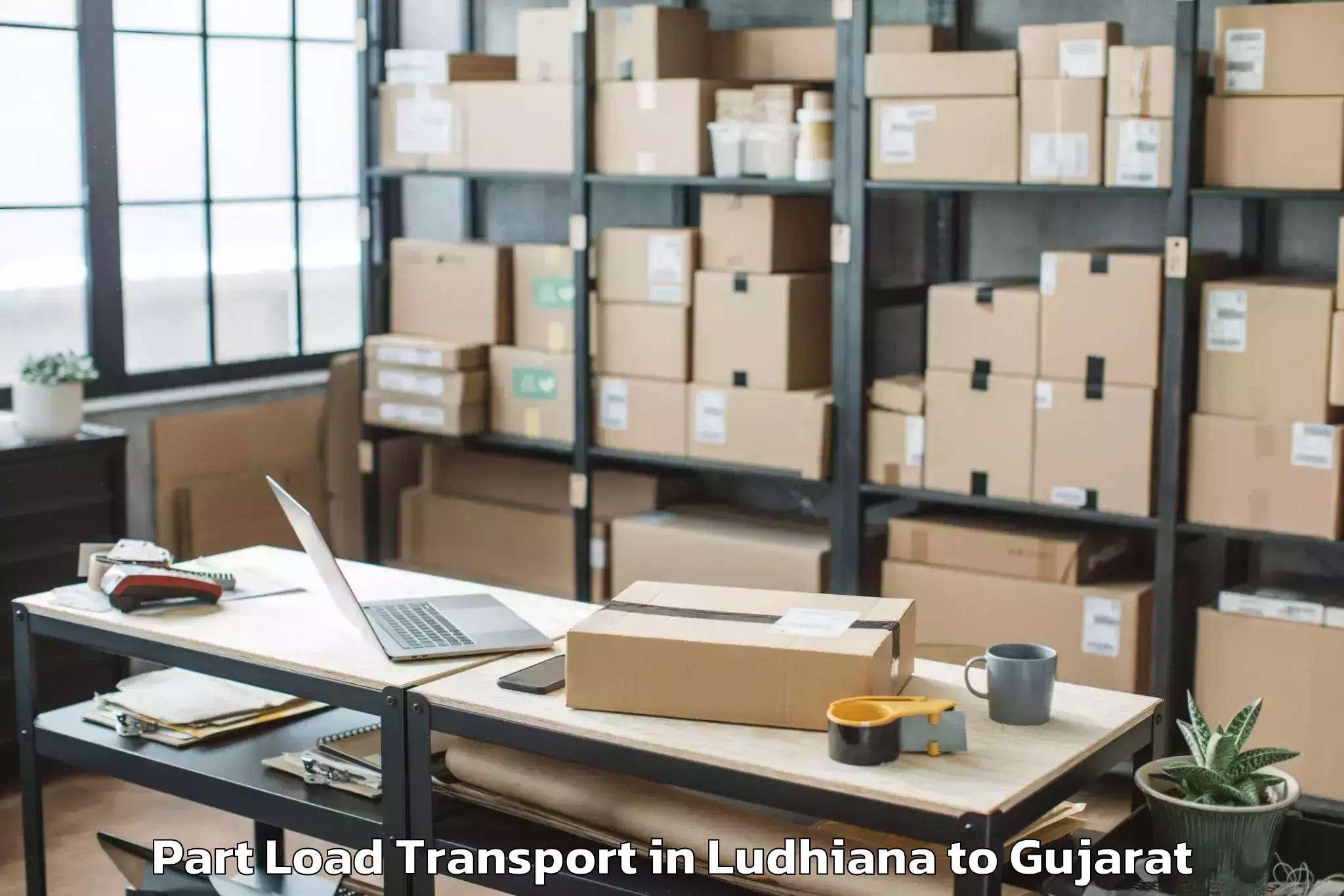 Leading Ludhiana to Deendayal Port Trust Part Load Transport Provider